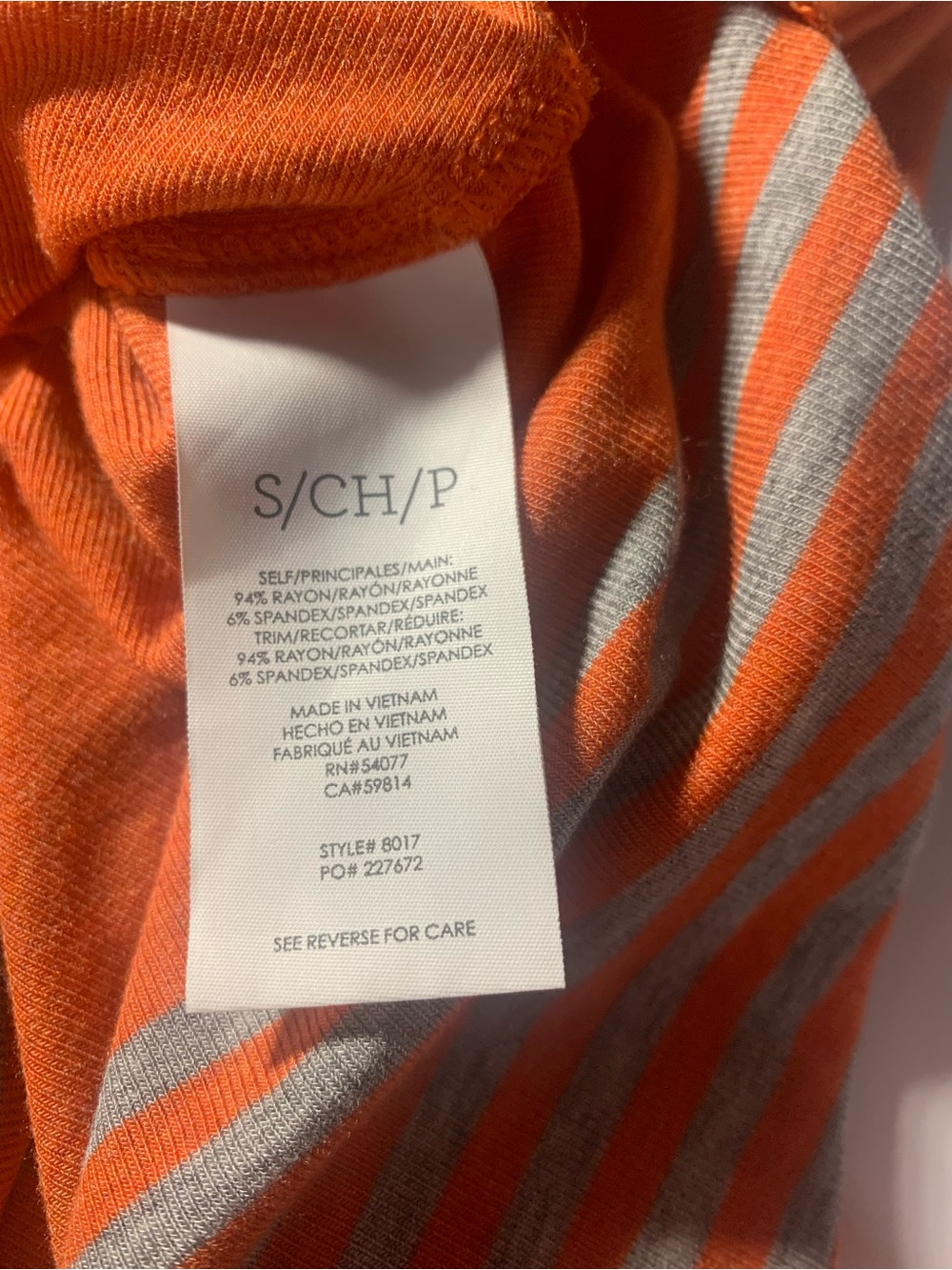 CAbi Orange & Gray Sleeveless Tank Top - Picture 3 of 3